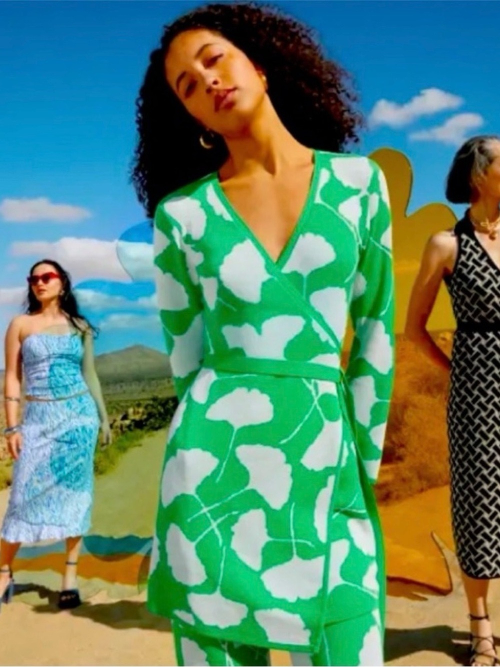 Diane Von Furstenberg for Target limited edition Gingko print cardigan
